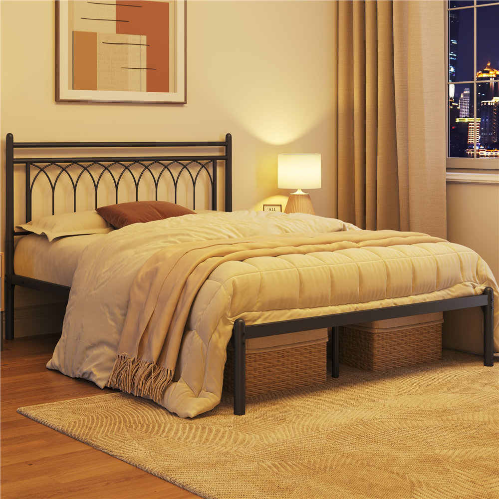 Willa Arlo Interiors Hartville Metal Platform Bed Frame With Petal